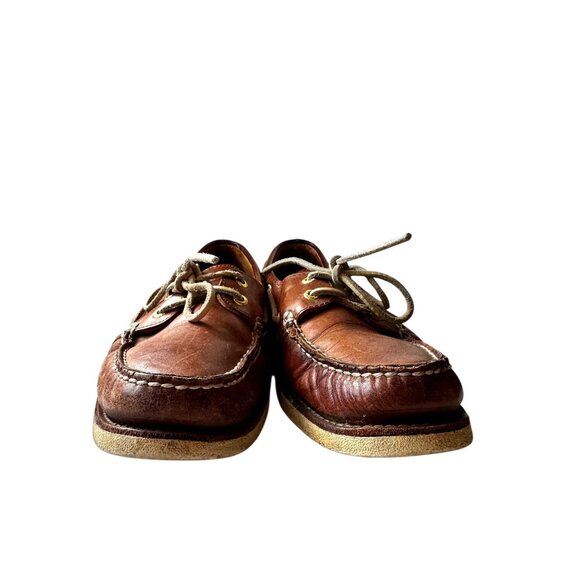 Sperry Authentic Original 2-Eye Boat Shoes Brown Leather Classic Nautical Loafer - Picture 5 of 10